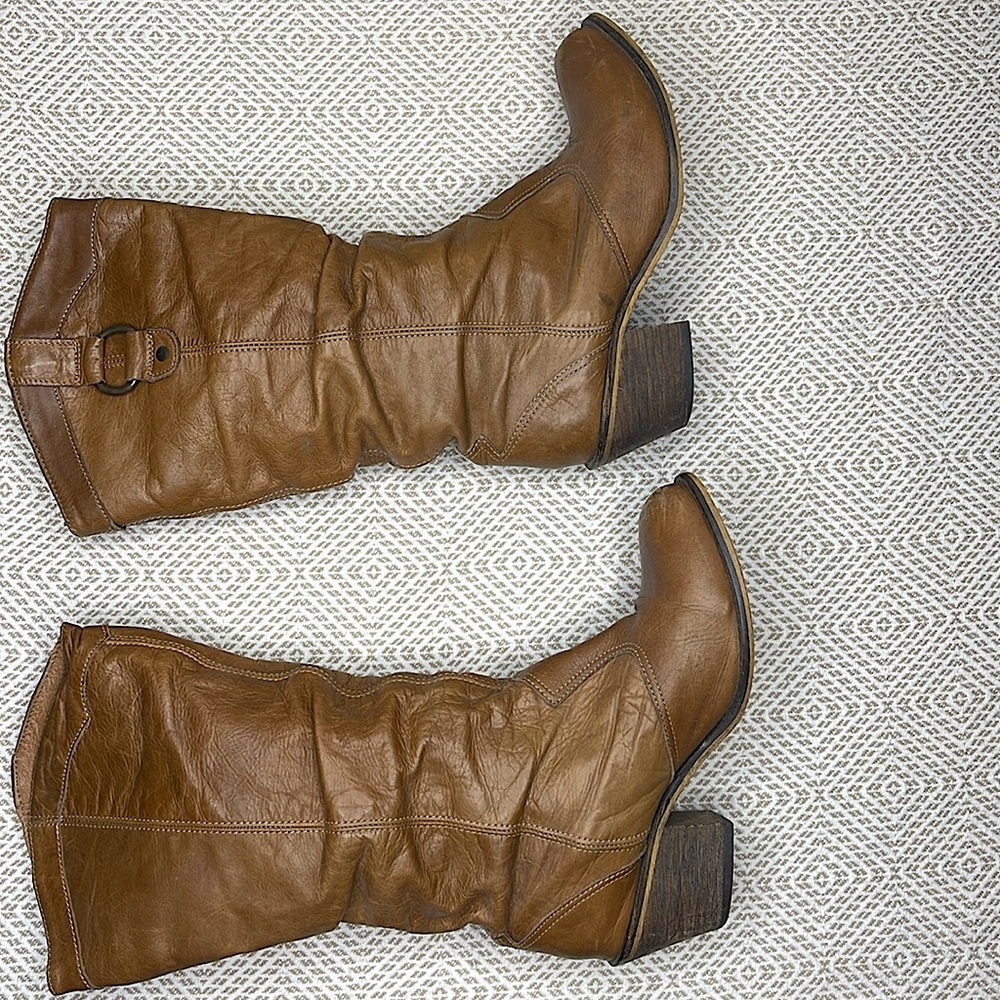 Steve Madden /leather cognac boots